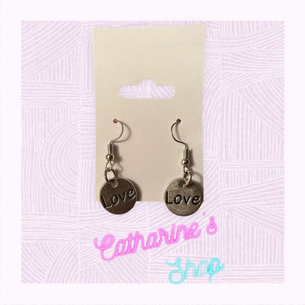 Love & Heart Dangle Earrings